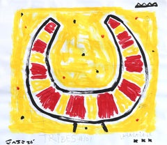 « Horseshoe Halo » - Nature morte originale et éclatante de style pop art, réalisée en techniques mixtes par Gary John