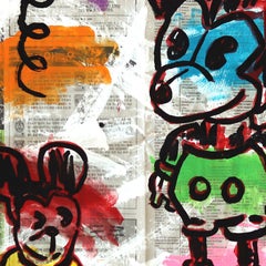 LA Follies - Original Figurative Cartoon Mixed Media Pop Kunstwerk von Gary John