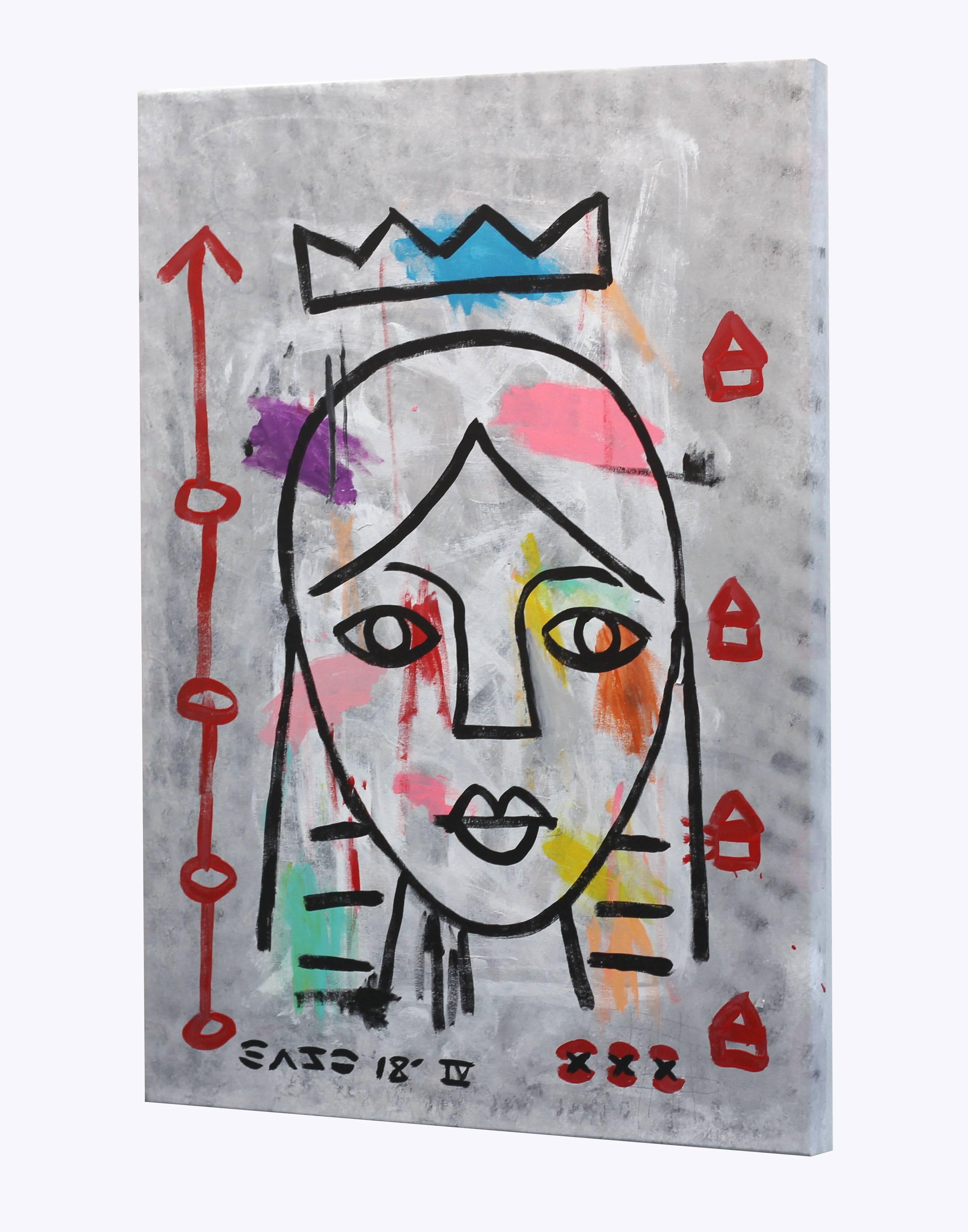 Lady Like -  Pintura figurativa original Pop Street Art sobre lienzo por Gary John en venta 2