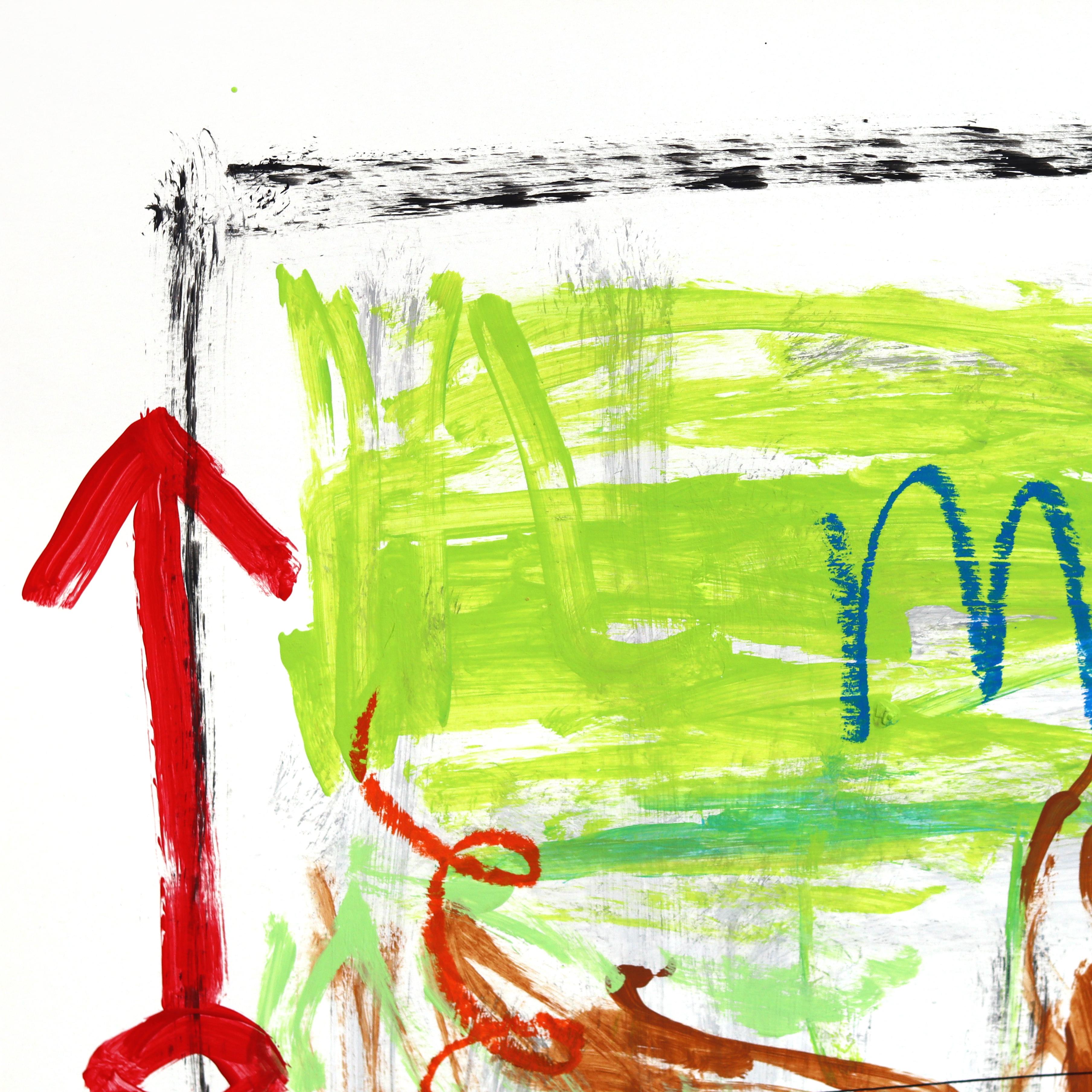 Lisa Gets Loose - Abstrakte skurrile figurative Mixed Media Pop Art von Gary John im Angebot 4