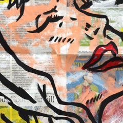 Luxury Spa Day in Tokyo - Colorful Figurative Acrylic Pop Artwork by Gary John