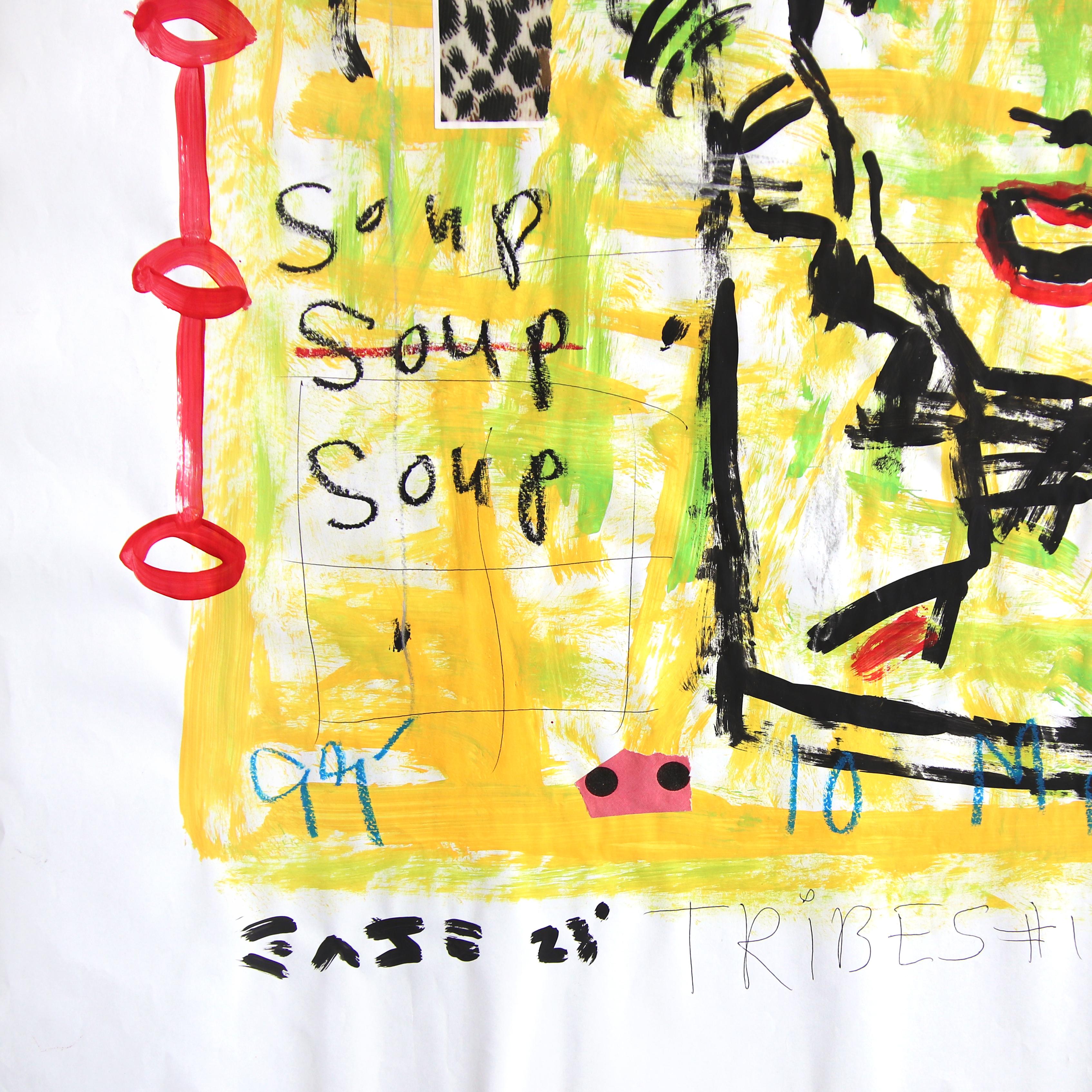 Marilyn Soup - Abstrait Figuratif Vibrant Portrait Pop Artwork by Gary Johns en vente 4