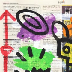 My Money - Abstract Colorful Quirky Animal Cartoon Pop Art Painting by Gary John