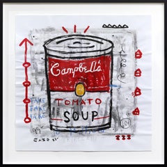 My Tomato Soup - Framed Quirky Still Life Mixed Media Pop Artwork by Gary John