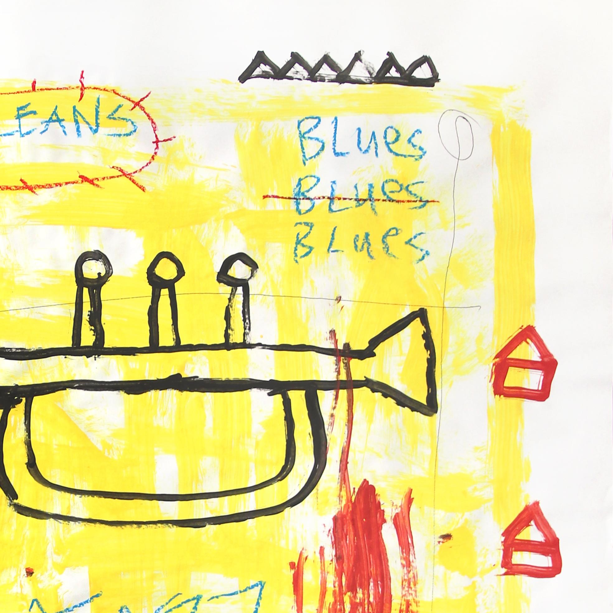 Jazz y blues de Nueva Orleans - Pintura figurativa pop art original de Gary John 4