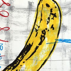 Peel Here Pop - Obra de arte pop moderna abstracta inspirada en Andy Warhol por Gary John