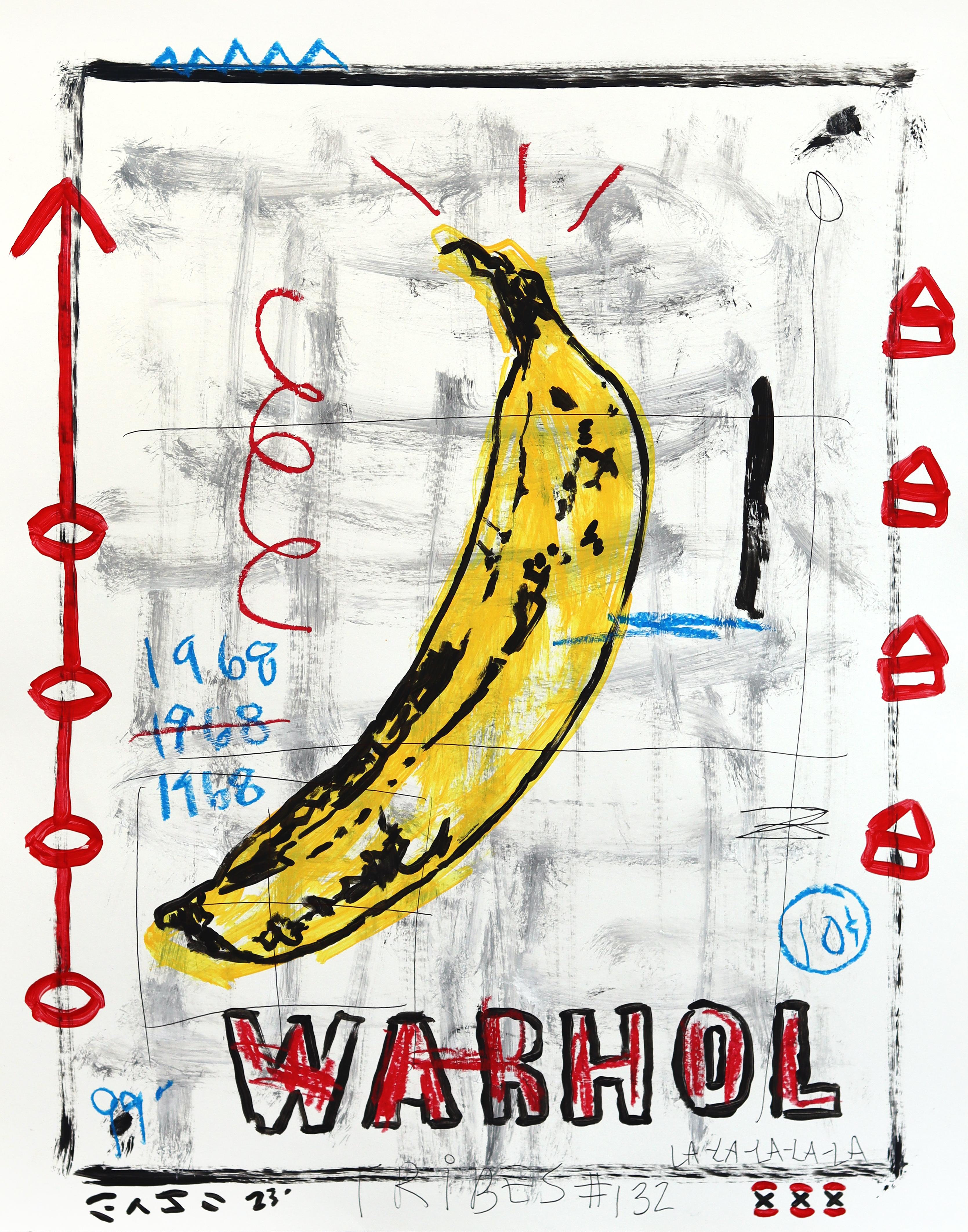Peel Here Pop - Modern Abstract Andy Warhol Inspired Pop Artwork by Gary John