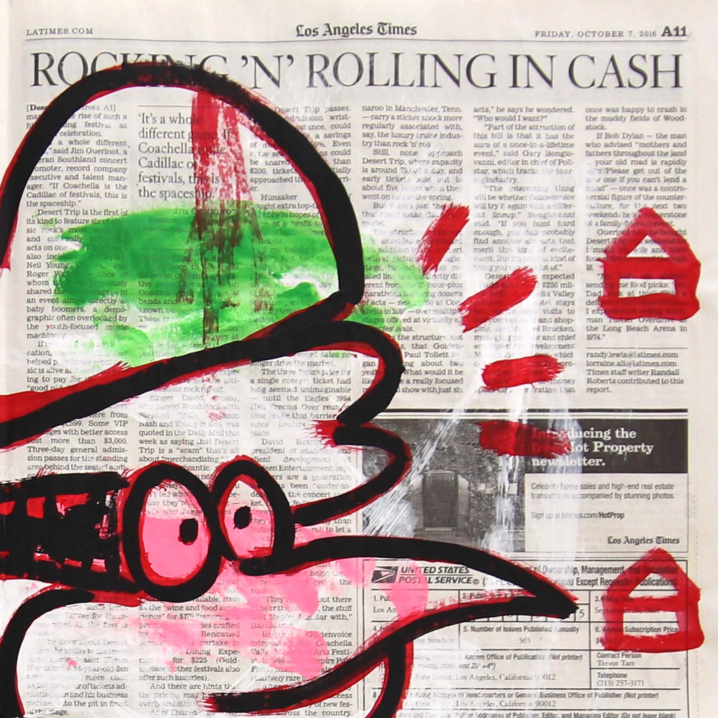 Rocking 'N' Rolling - Pintura figurativa original Pop Art de Gary John en venta 3
