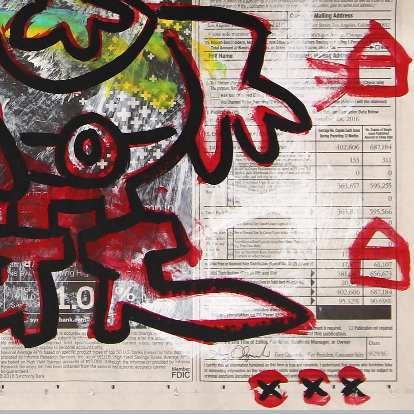 Rocking 'N' Rolling - Pintura figurativa original Pop Art de Gary John en venta 4
