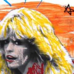 Roller Fame Flame - Vintage Inspired Figurative Mixed Media Pop Art by Gary John