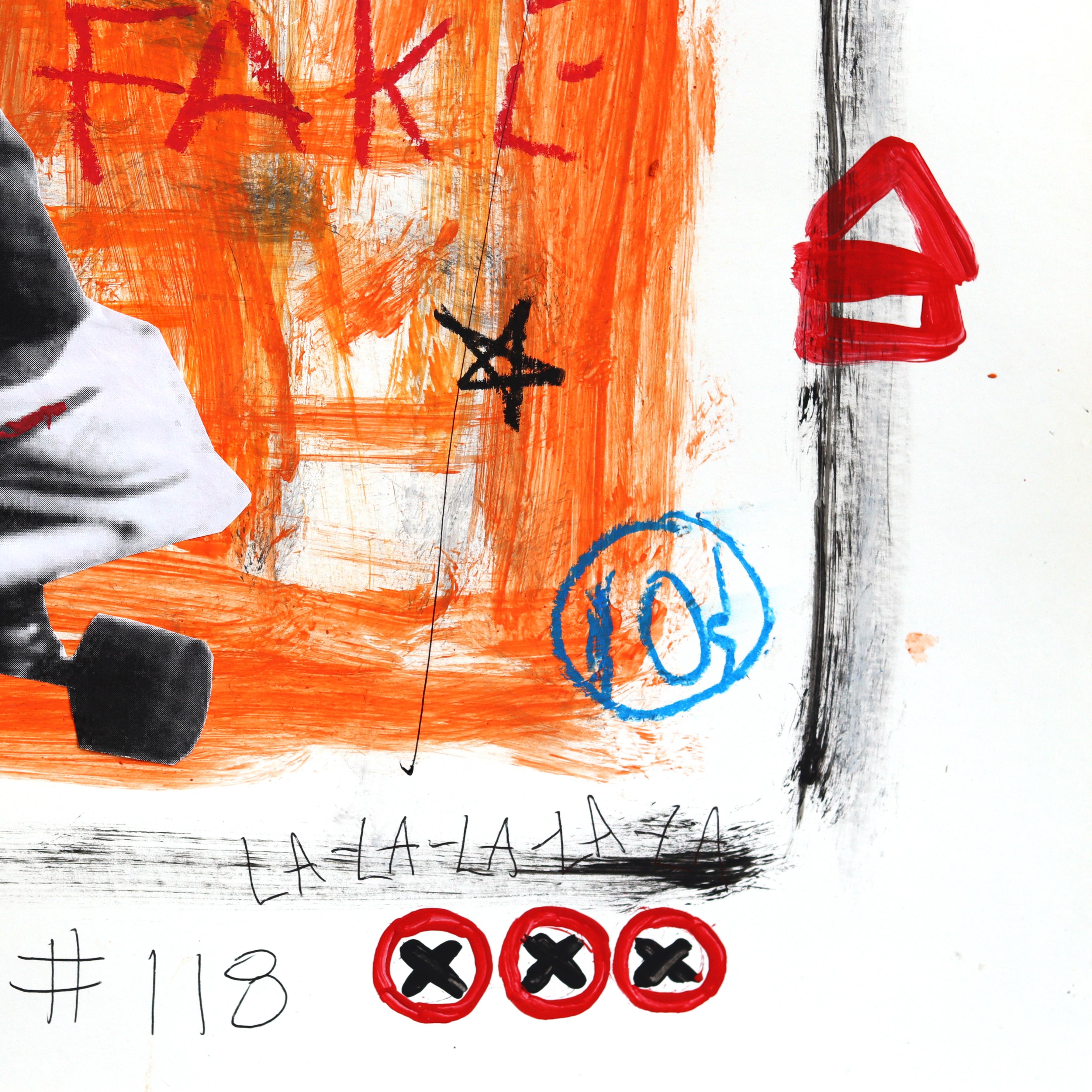 Roller Fame Flame - Vintage Inspired Figurative Mixed Media Pop Art by Gary John im Angebot 4