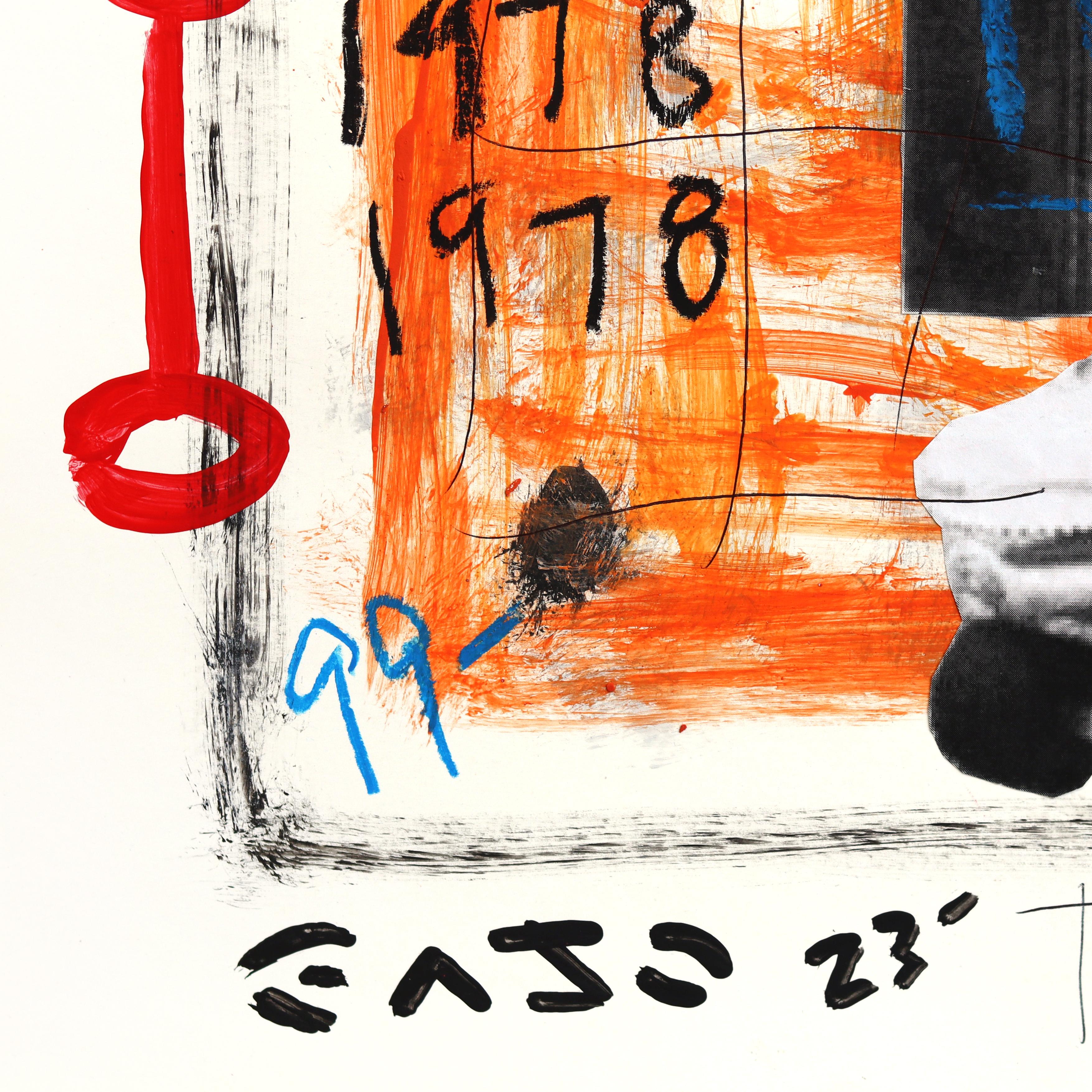 Roller Fame Flame - Vintage Inspired Figurative Mixed Media Pop Art by Gary John im Angebot 5