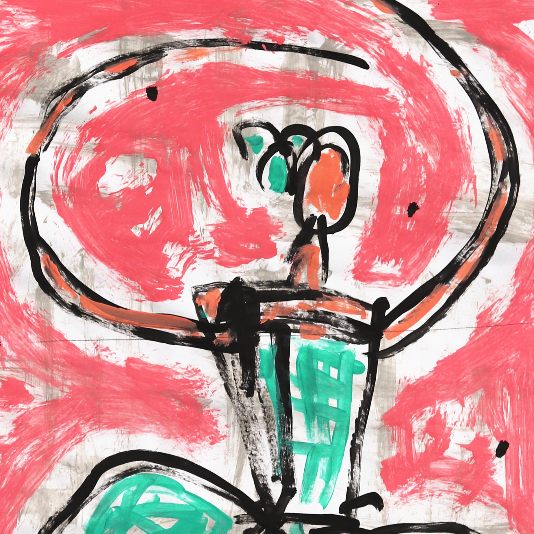 John Rose Twirl - Pittura pop figurativa originale di Gary Johns, una ballerina giocosa in vendita 1