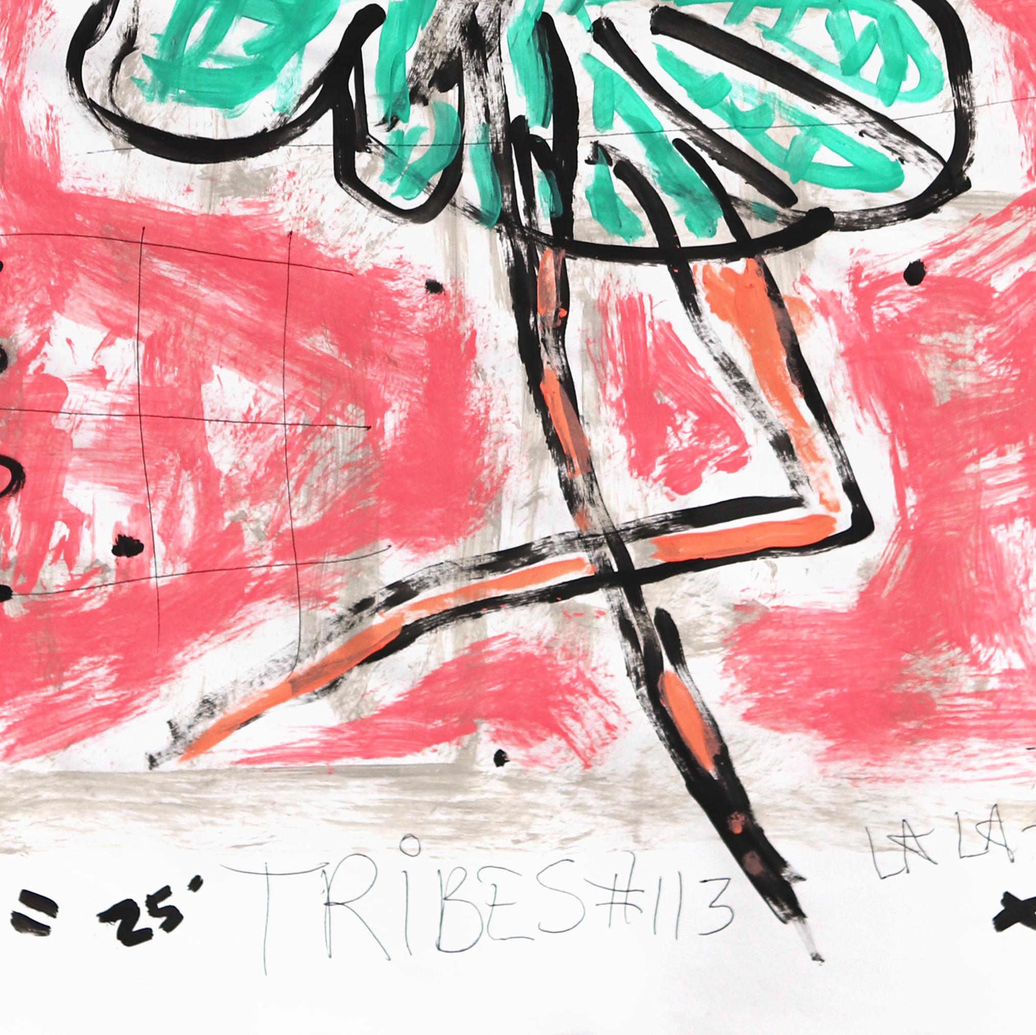 John Rose Twirl - Pittura pop figurativa originale di Gary Johns, una ballerina giocosa in vendita 3
