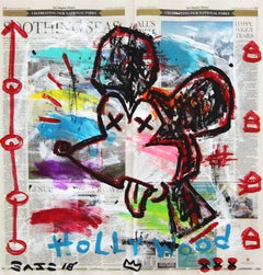 Sick Mick - Abstract Quirky Mickey Mouse Cartoon Pop Art Painting by Gary John