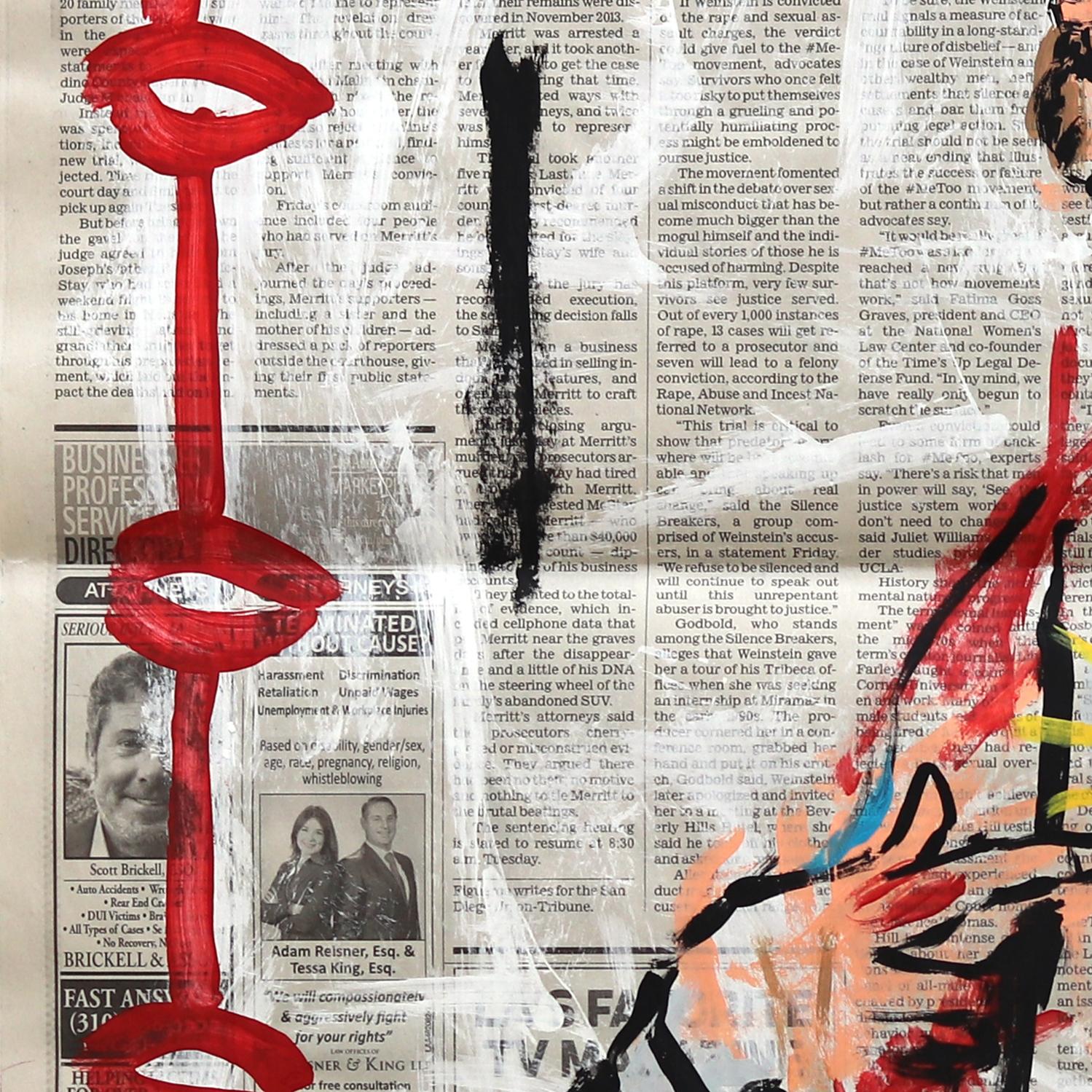Street Heart Not Street Art - Abstract Figurative Jesus Painting by Gary John For Sale 1