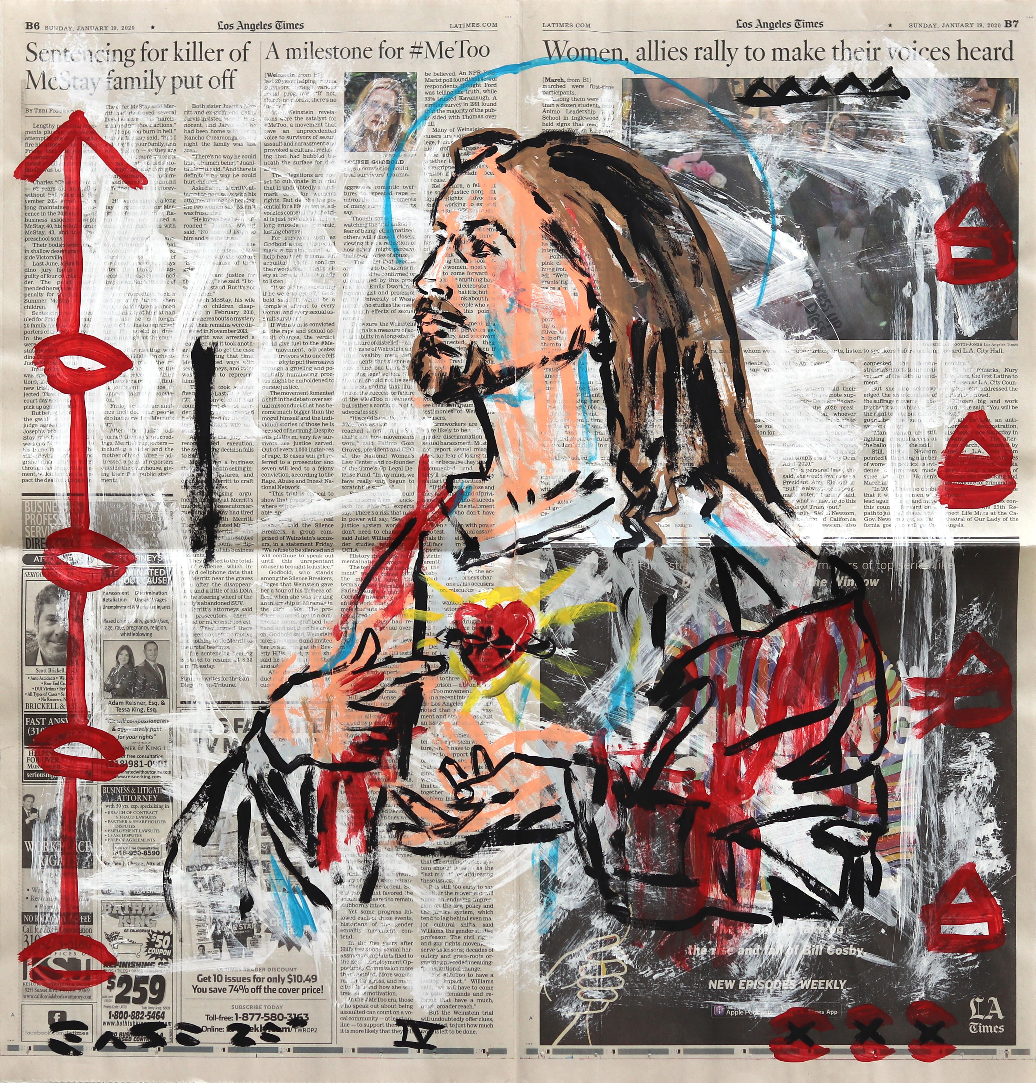 Gary John's pop-street artworks have a whimsical, yet exciting and bold quality inspired by classic cartoon and comic book characters. Blending pop sensibilities with a roughened faux-naif street appeal, John's exuberant artworks are rendered with