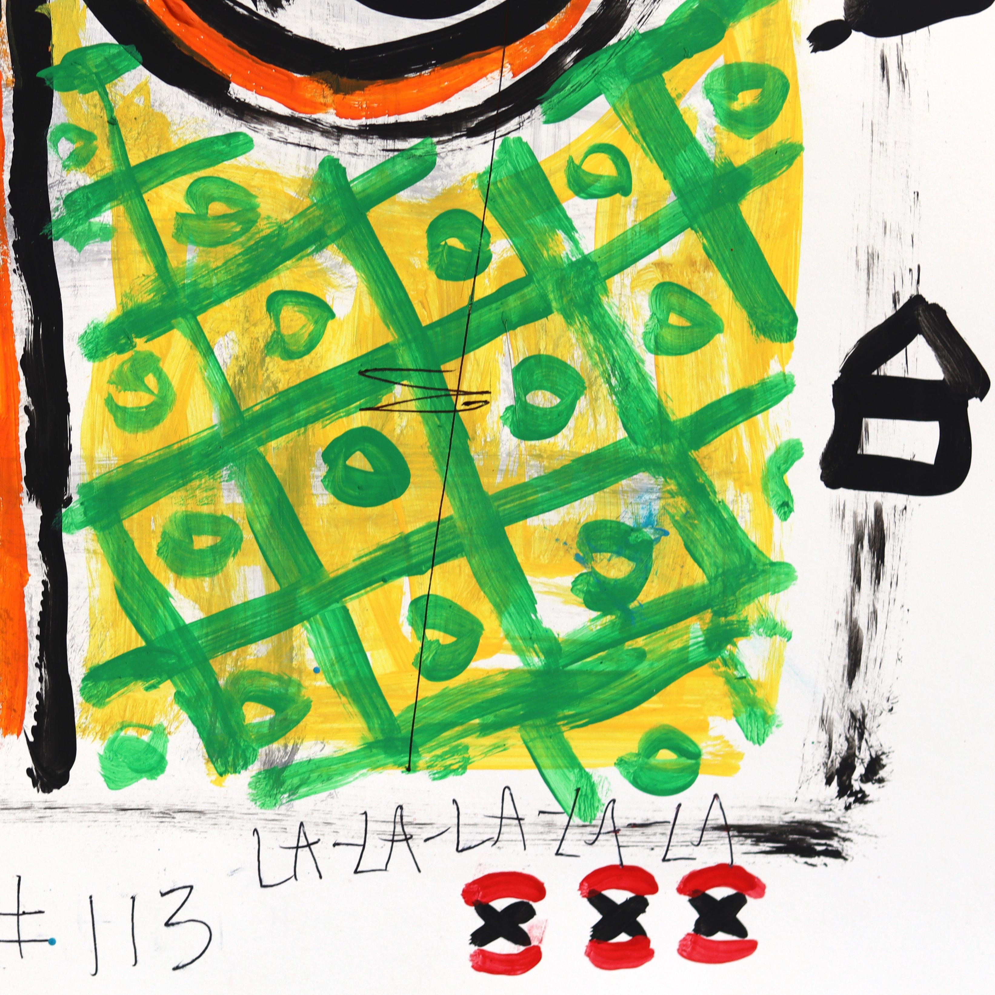 Striped Ego Trip - Abstract Color Drenched Figurative Pop Artwork by Gary John For Sale 1