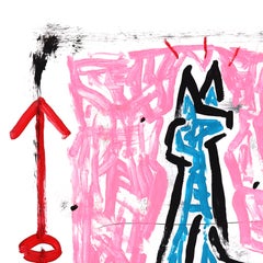 Tall Tail Vessel - Original Color Drenched Cat Inspired Artwork by Gary John