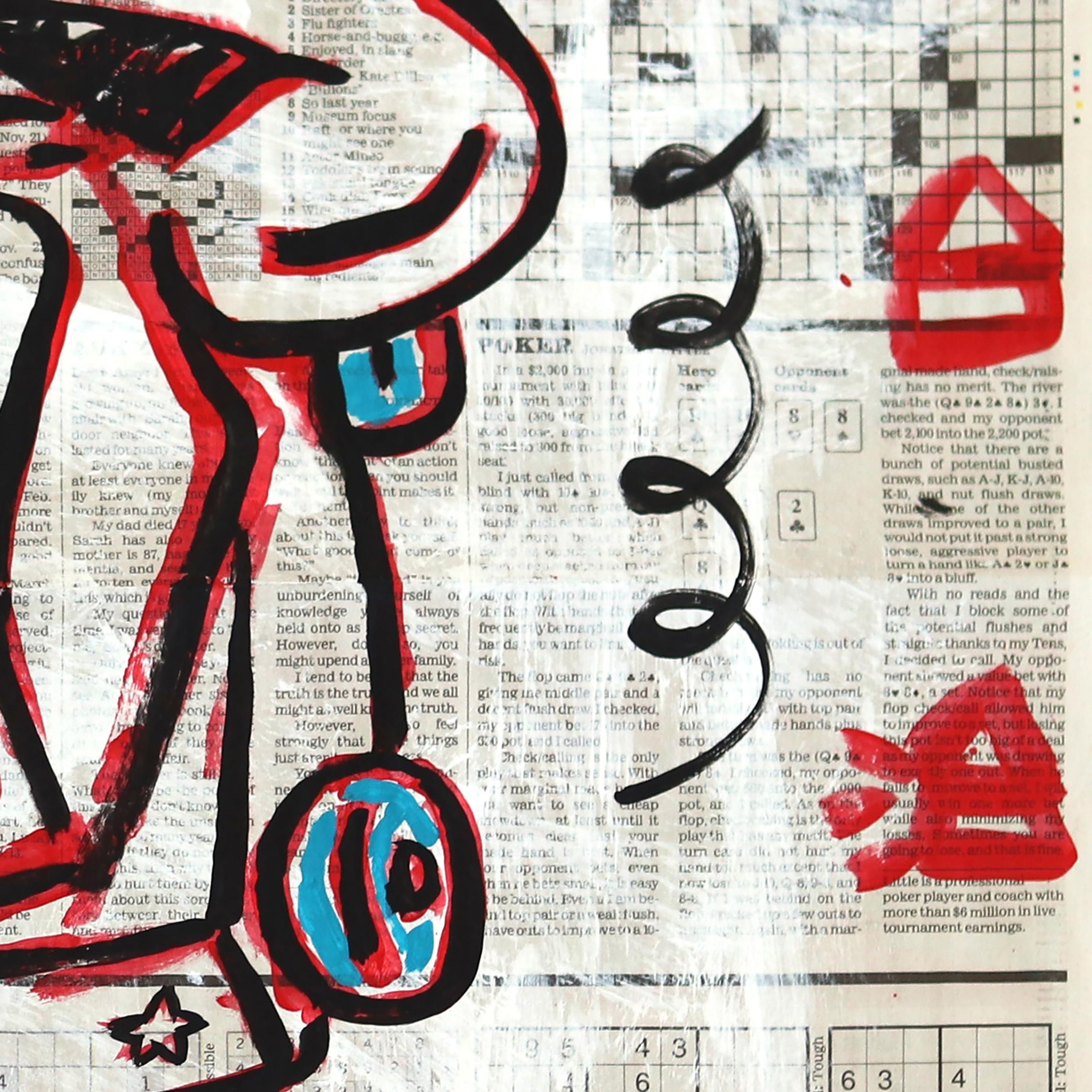 Telephone Racer - Original Toy Still Life Mixed Media Pop Kunstwerk von Gary John im Angebot 1