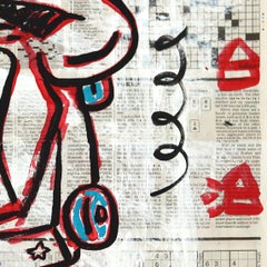 Telephone Racer - Original Toy Still Life Mixed Media Pop Artwork by Gary John