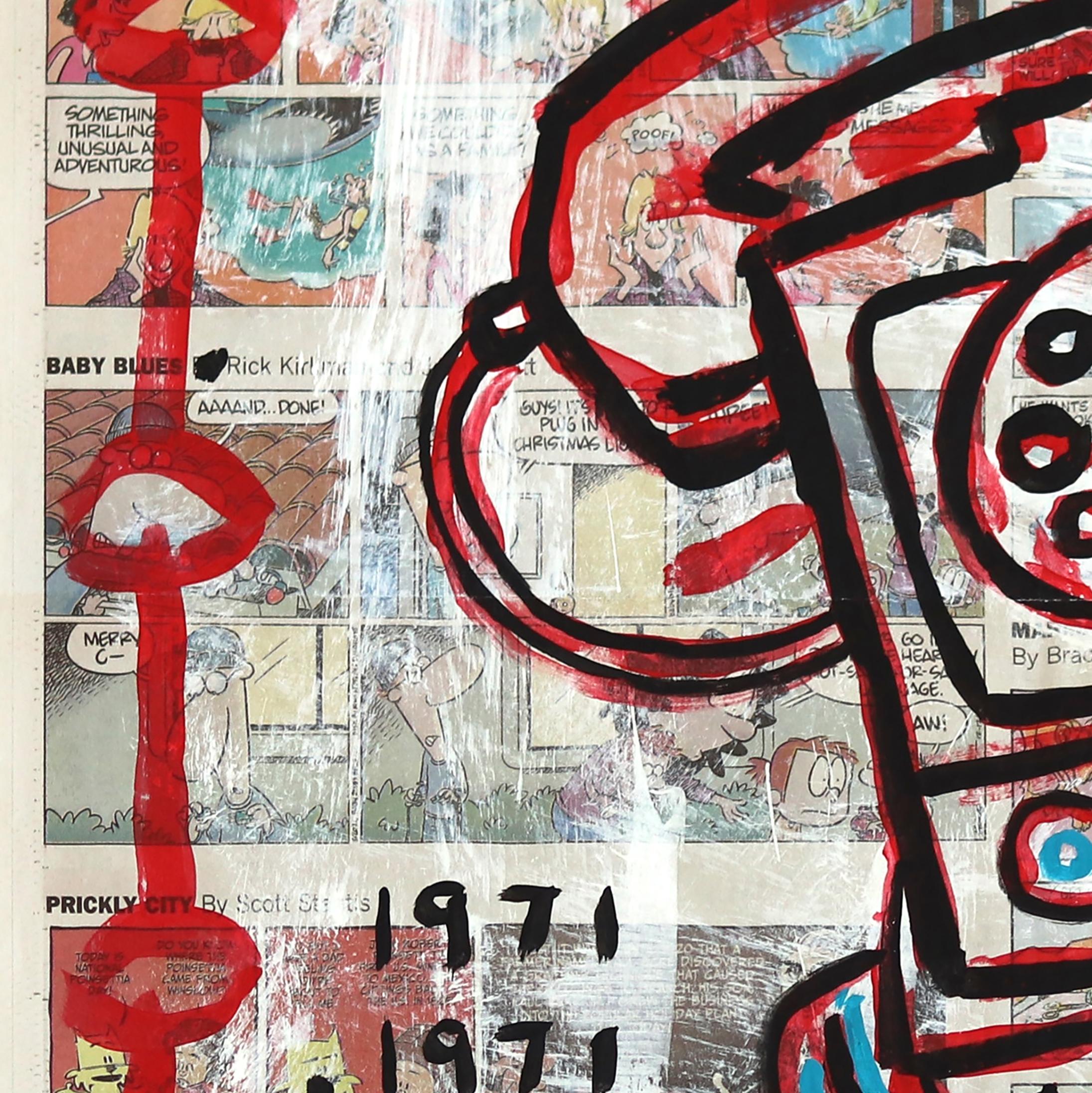 Telephone Racer - Original Toy Still Life Mixed Media Pop Kunstwerk von Gary John im Angebot 5