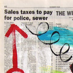 El ganador es... - Original Quirky Obra de arte figurativa acrílica pop de Gary John