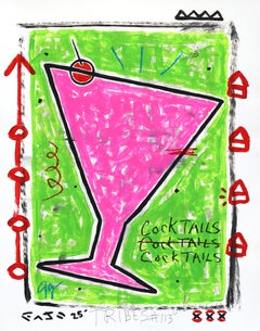 Tipsy Geometry - Modern Abstract Color Drenched Pop Art Mixed Media by Gary John