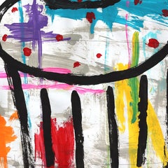 Cupcake de confeti de Tokio - Original bodegón extravagante de arte pop acrílico de Gary John