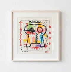 Tribes Original on Paper by Gary John, Acrylic, 24 x 24 inches, Signed