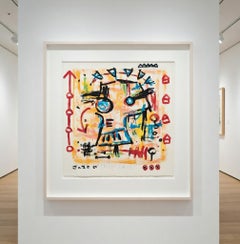 Tribes, Original on Paper by Gary John, Acrylic, 24 x 24 inches, Signed