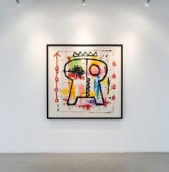 Tribes Original on Paper by Gary John, Acrylic, 36 x 36 inches, Signed