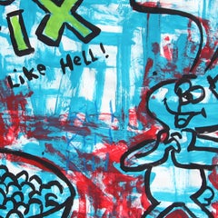 Le Trix sono per me - Pittura astratta figurativa pop art di Gary Johns