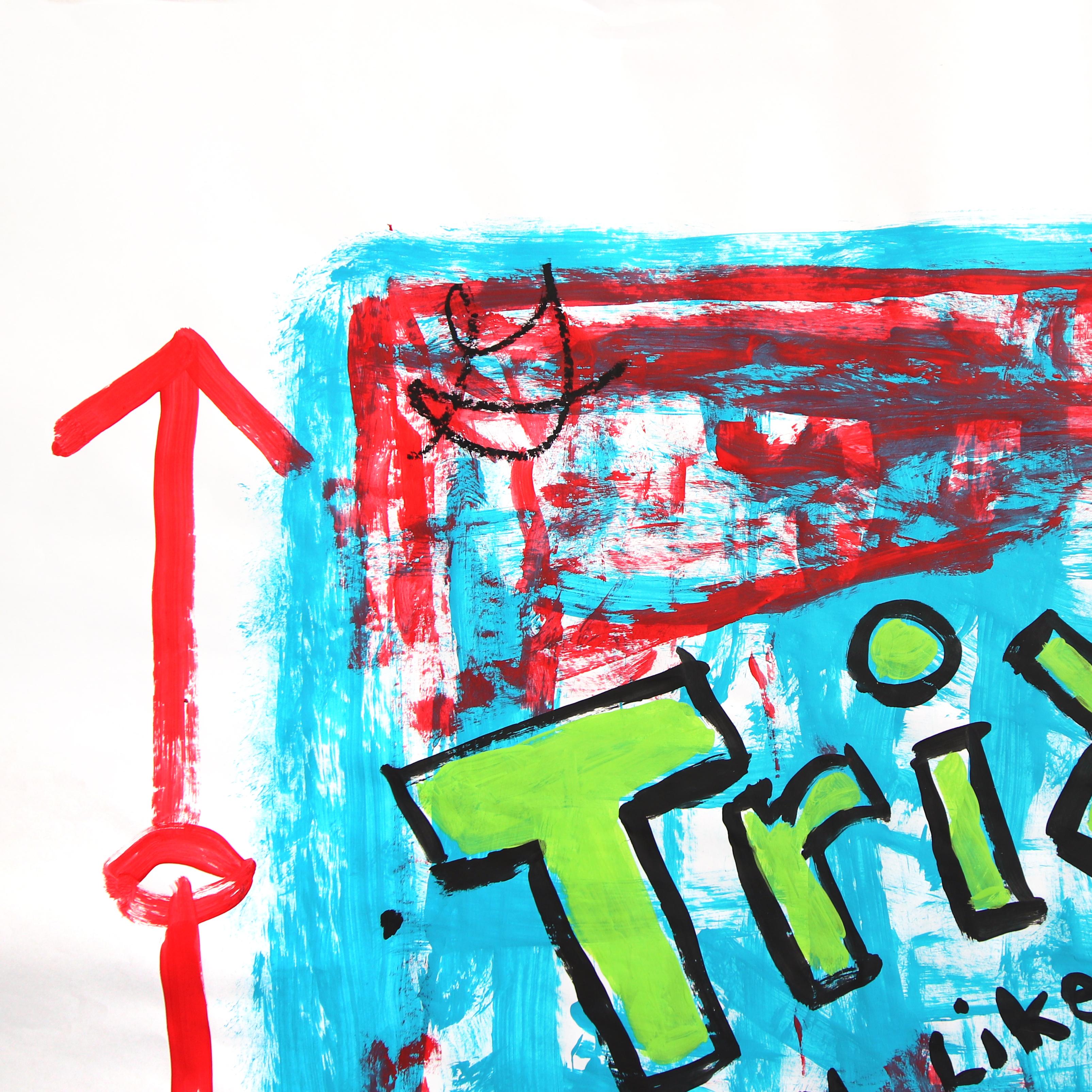 Trix Are For Me - Abstraktes figuratives Cartoon-Pop-Art-Gemälde von Gary John im Angebot 4