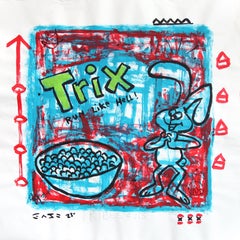 Trix Are For Me - Peinture abstraite figurative de bande dessinée Pop Art par Gary Johns
