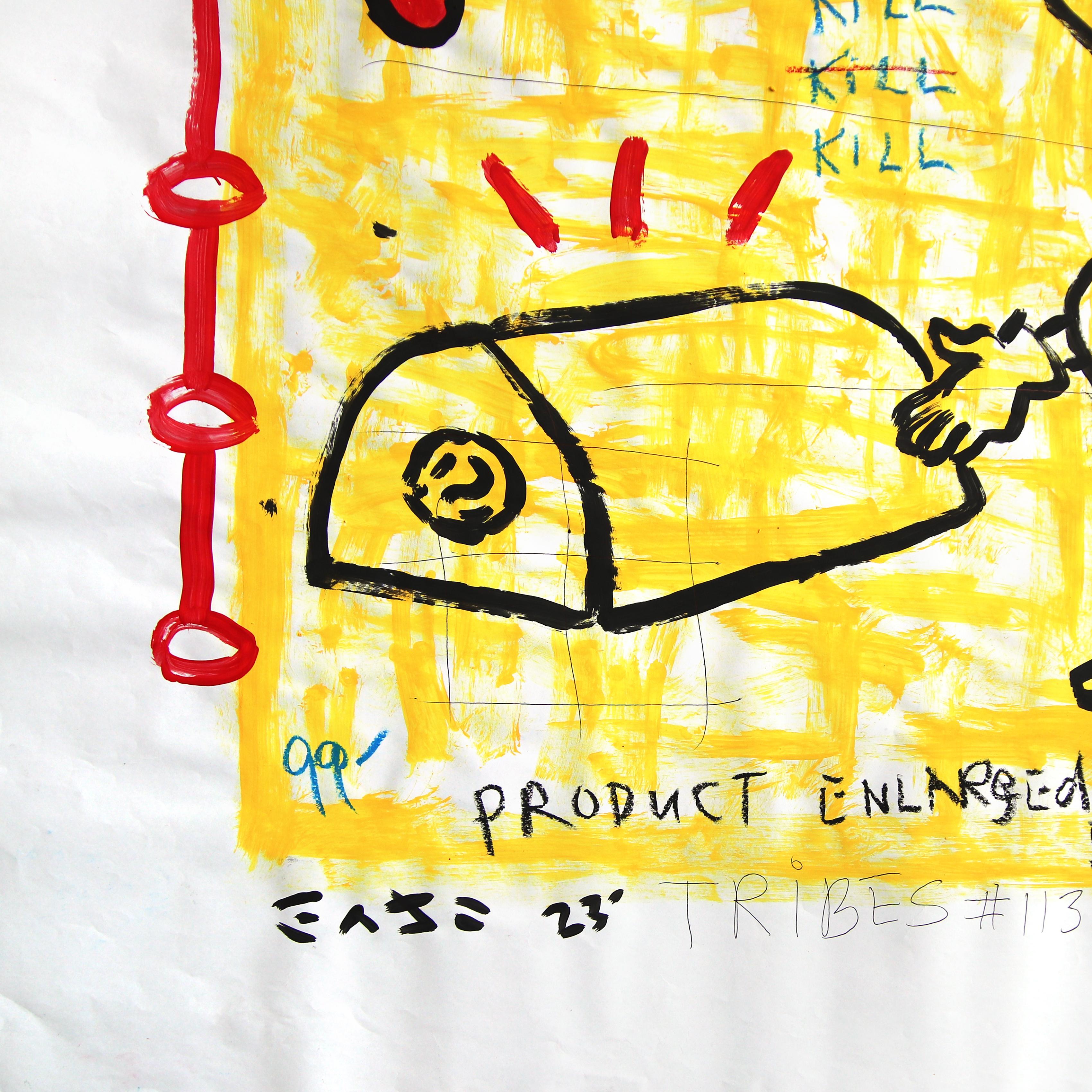 Twinkie Yellow - Original Figurative Quirky Mixed Media Pop Artwork by Gary John For Sale 4