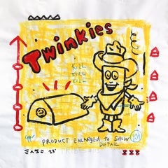 Twinkie Yellow - Original Figurative Quirky Mixed Media Pop Artwork by Gary John