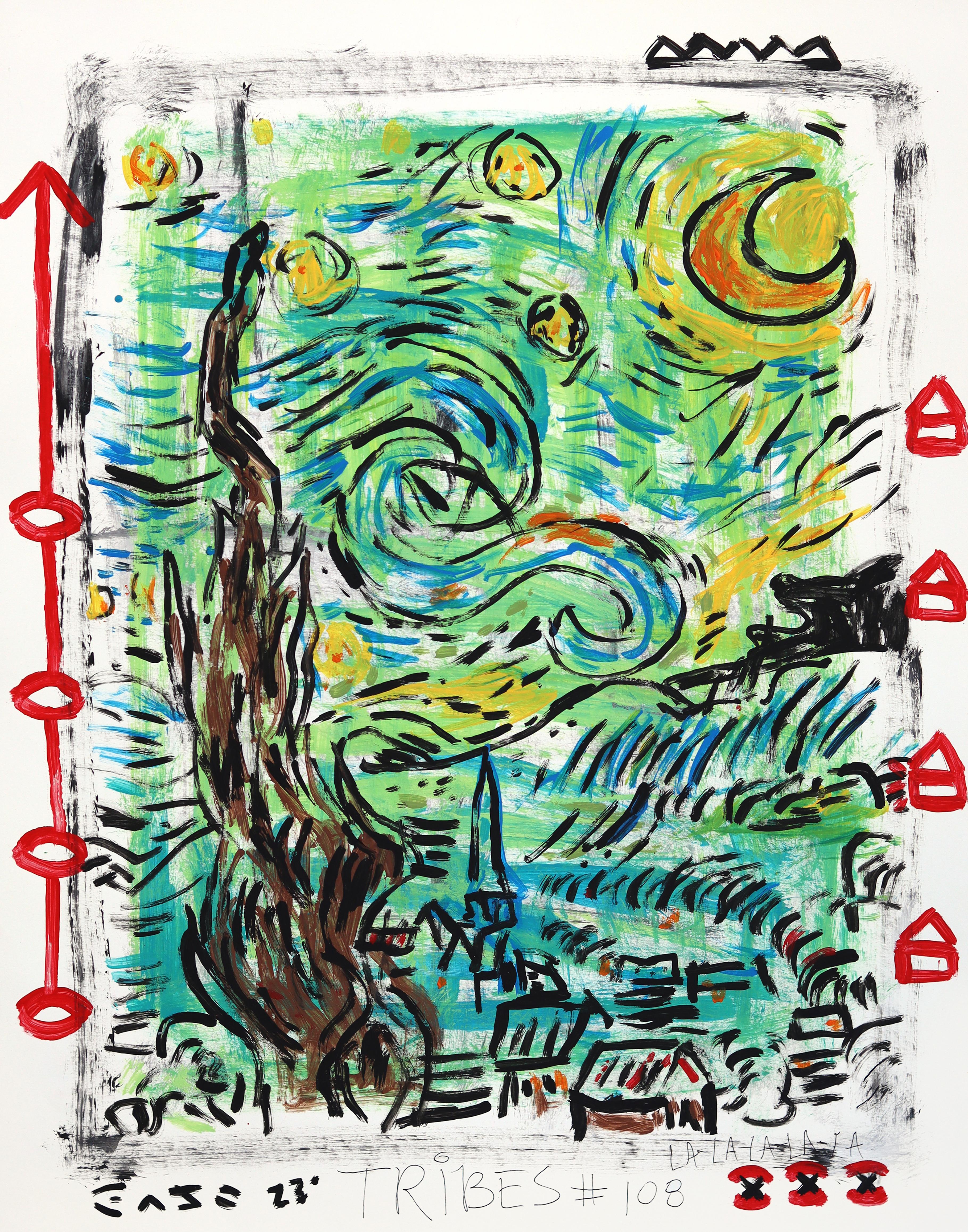 Twist on Starry - Abstract Vincent Van Gogh Inspired Artwork by Gary John