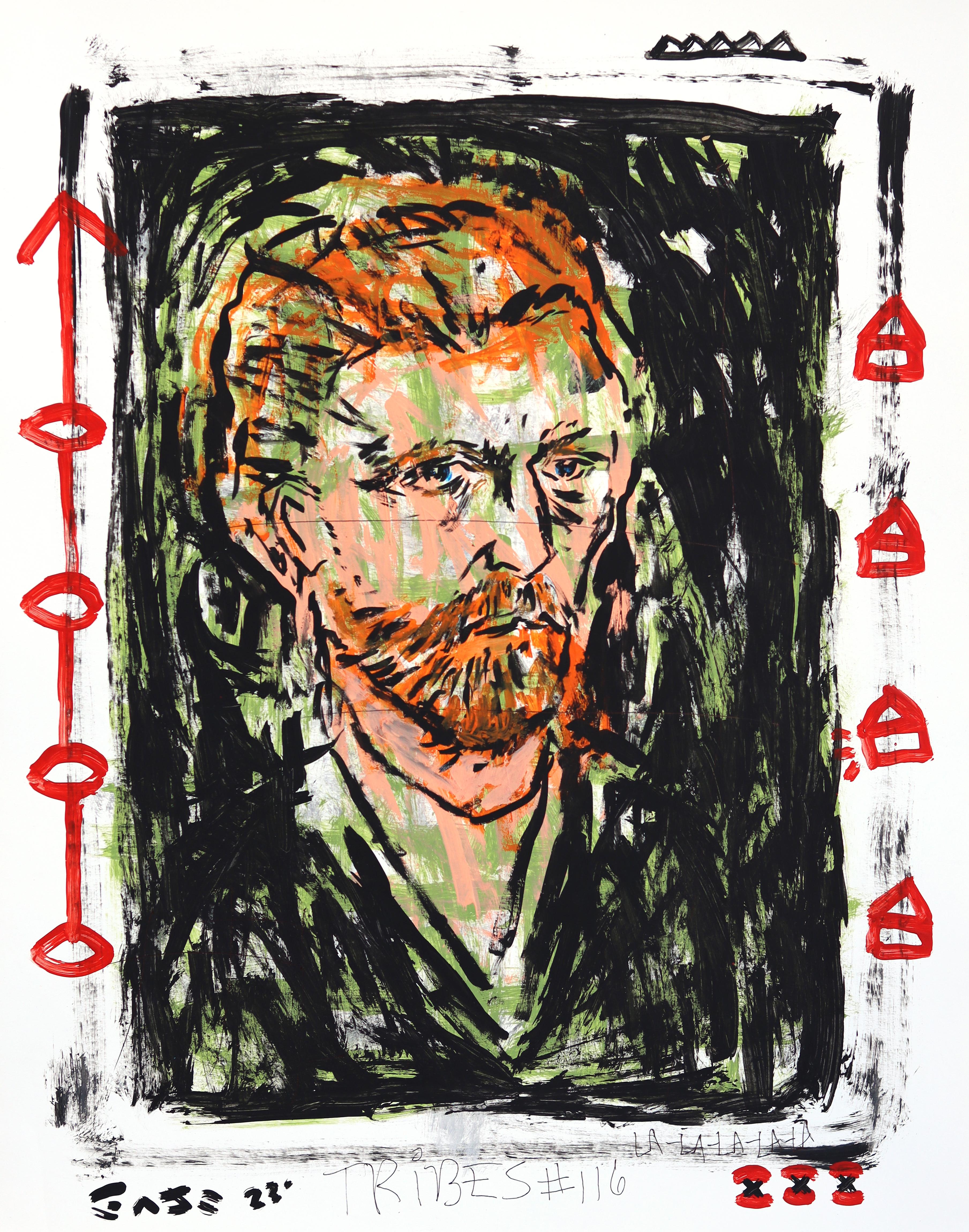 Vincent Was Here - Abstract Figurative Van Gogh Portrait Artwork by Gary Johns