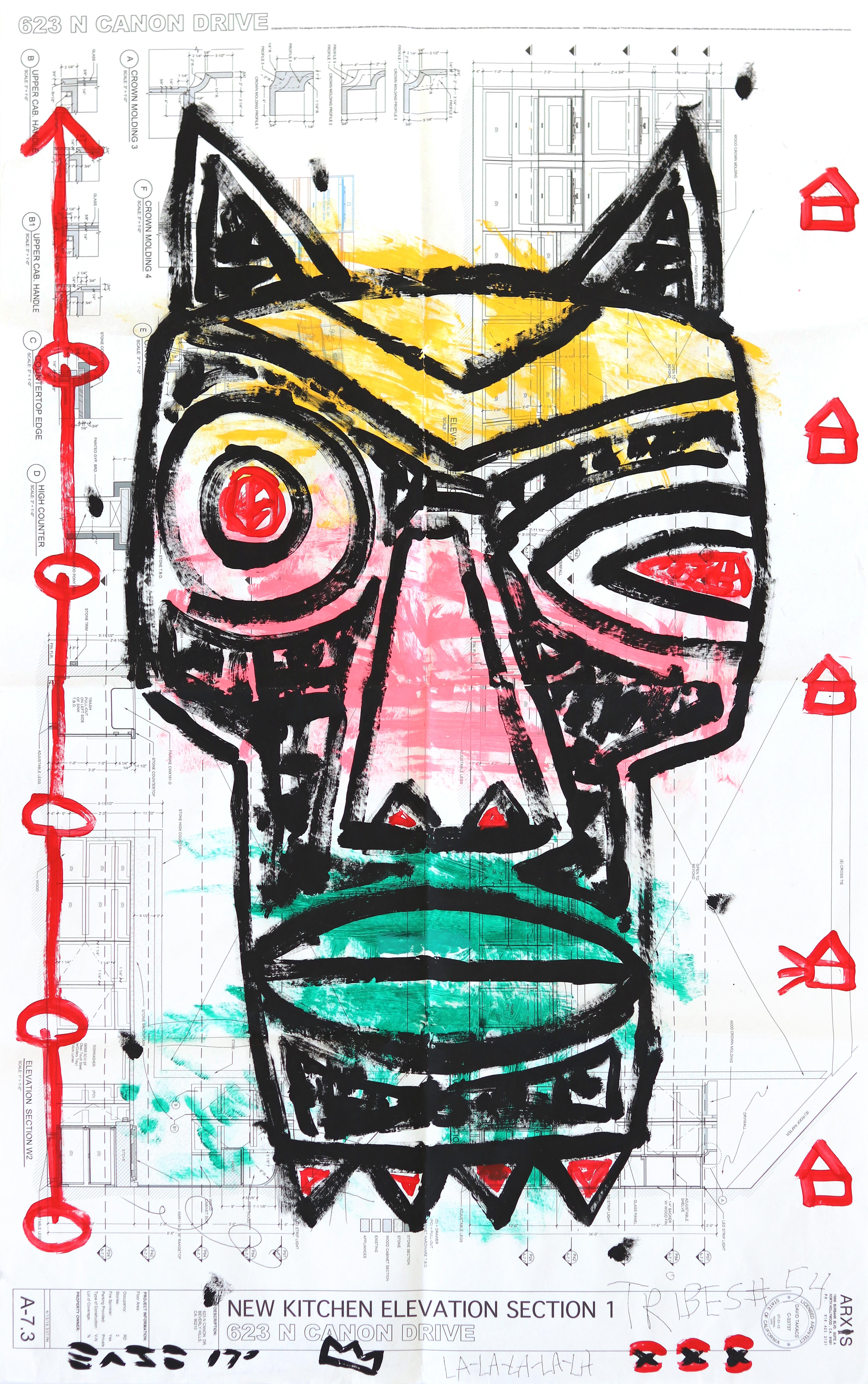 Gary John's pop-street artworks have a whimsical, yet exciting and bold quality inspired by classic cartoon and comic book characters. Blending pop sensibilities with a roughened faux-naif street appeal, John's exuberant artworks are rendered with