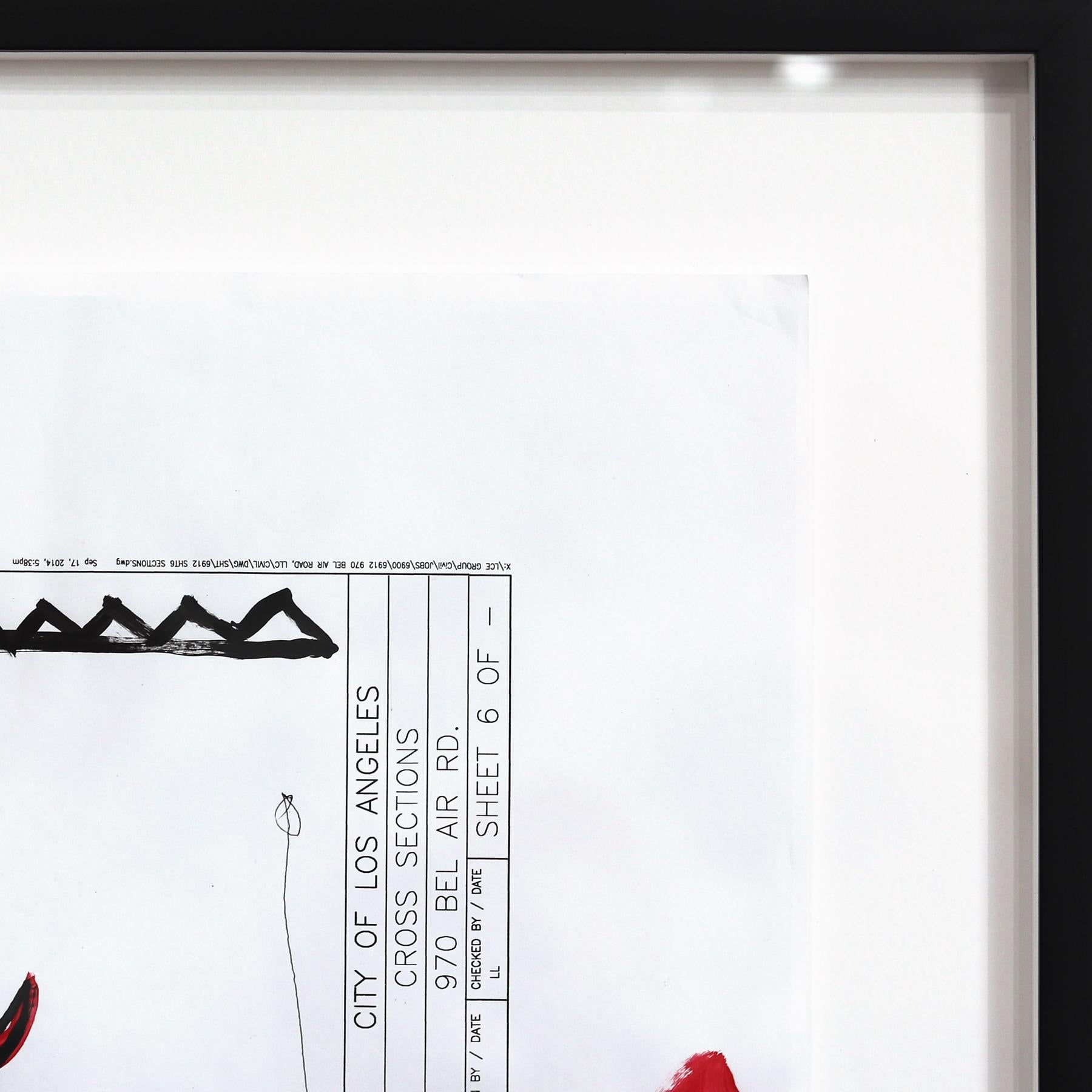 Wonder Woman Stride - Figurative Cartoon Mixed Media Framed Pop Art by Gary John For Sale 4