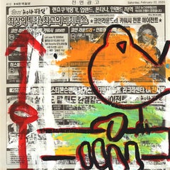 Woodstock durante 3 días - Pintura colorista inspirada en la música pop art de Gary John