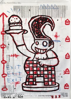 "Bob Big Boy Architectural" - Acrylic on paper