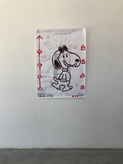 "Snoopy Architectural" - Acrylic on paper