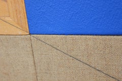 Cobalto - Pittura astratta geometrica blu e beige
