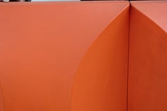 "Alternator" Orange 3-Dimensional Geometric Painted Wall Sculpture