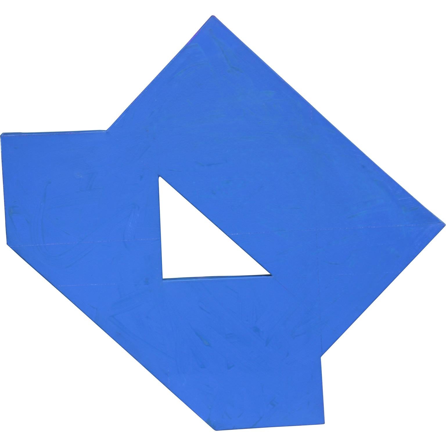 Atrium - Blue Geometric Abstract - Mixed Media Art by Gary Jurysta