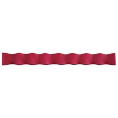"Current" Red Rippled Painted Wall Structure