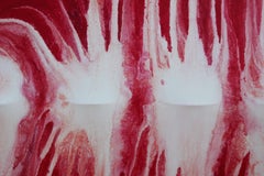 "Euphoria" Red and White Dimensional Abstract Painting