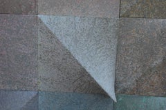 Pastellfarbenes, geometrisches, strukturiertes Gemälde „Shadow Play“